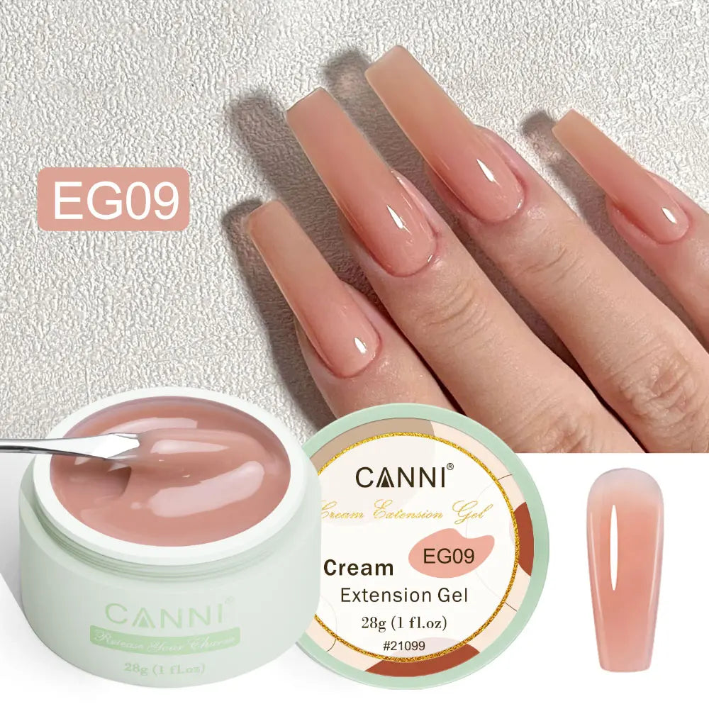 CANNI TPO FREE 28g Creamy Extension Gel 12 Colors French Jelly Nude UV LED Soak Off Jelly Nail Sculpture Extension Gel Lacquer