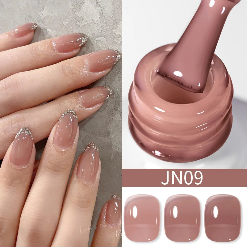 BORN PRETTY 10ml Blood Red Jelly Gel Nail Polish Halloween Nails Art Gel Polish Sheer Translucent Nail Gel for Winter Manicure
