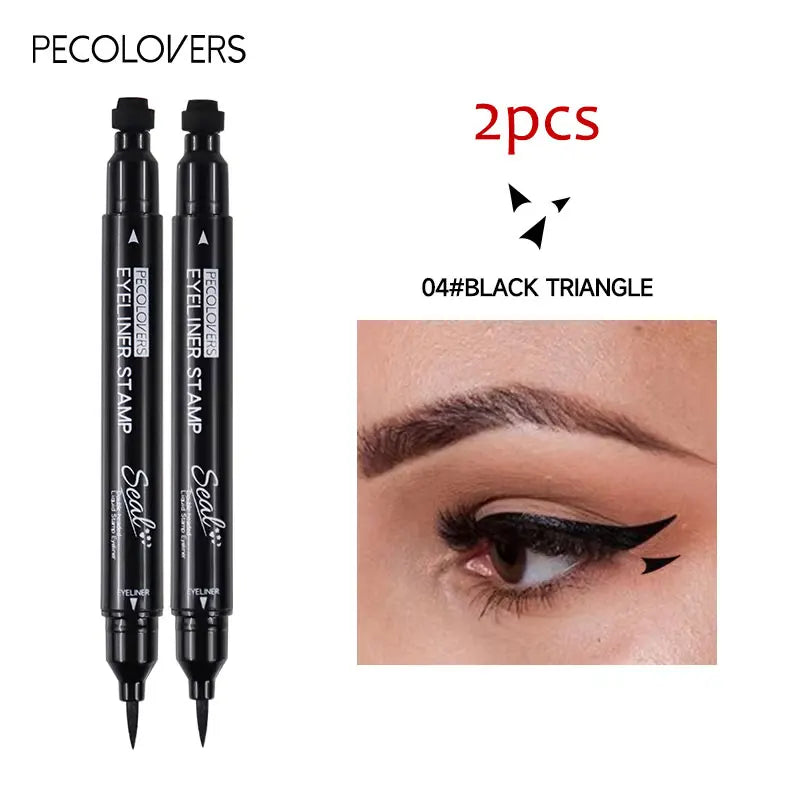 2-in-1 Star & Moon Stamp Liquid Eyeliner - Black Waterproof