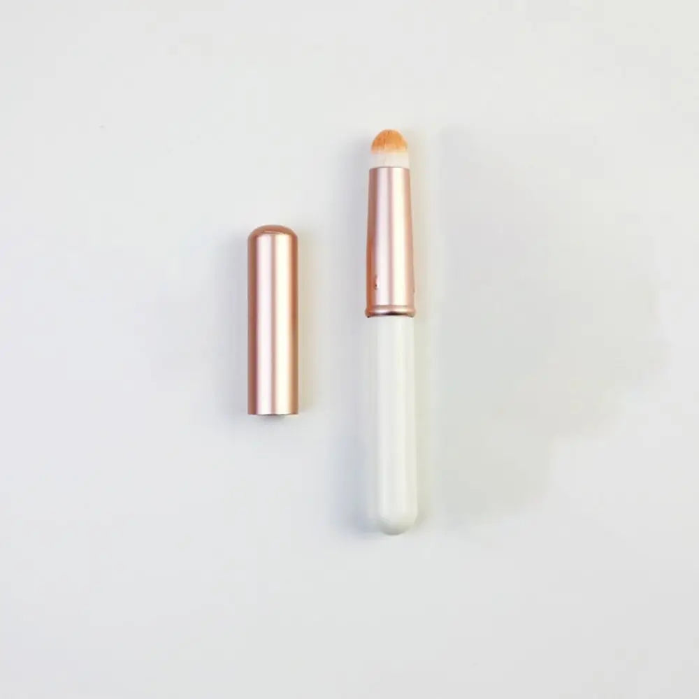 Portable Gold Silver Lips Makeup Brush Pen Metal Handle Cosmetic Lipgloss Lipstick Lip Gloss Brush With Protect Cap Maquiagem
