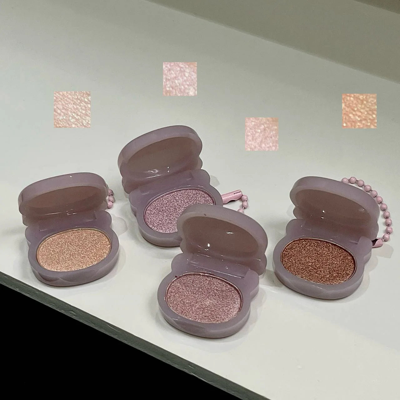 Purple Shining Single-color Eyeshadow Mini Glitter Pearlescent Highlighter Powder Makeup Lasting Shiny Eye Shadow Palette