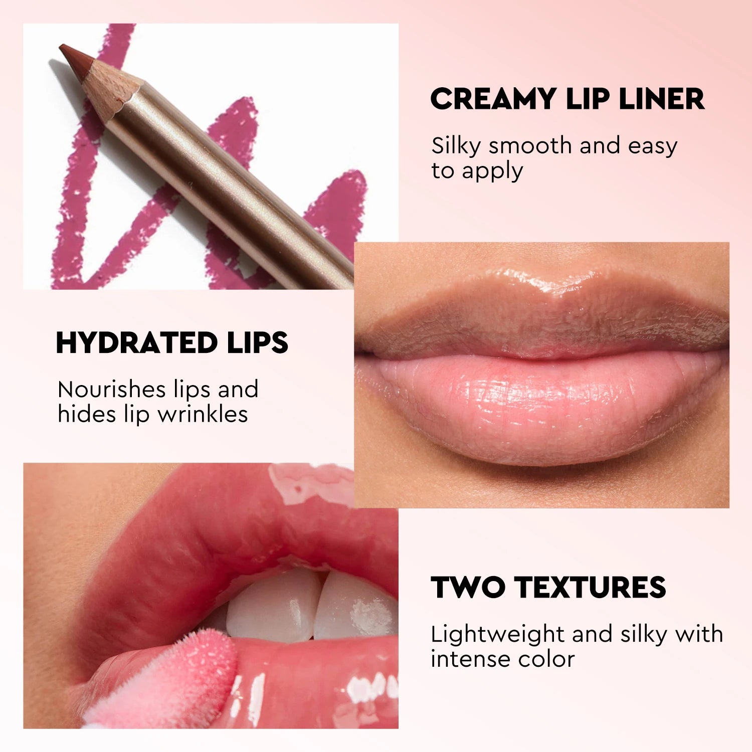 Lip Makeup Kit Private Label Lip Gloss Pencil Liner Balm Matte Glossy Lipgloss Set Wholesale 3 in 1 Gift Box