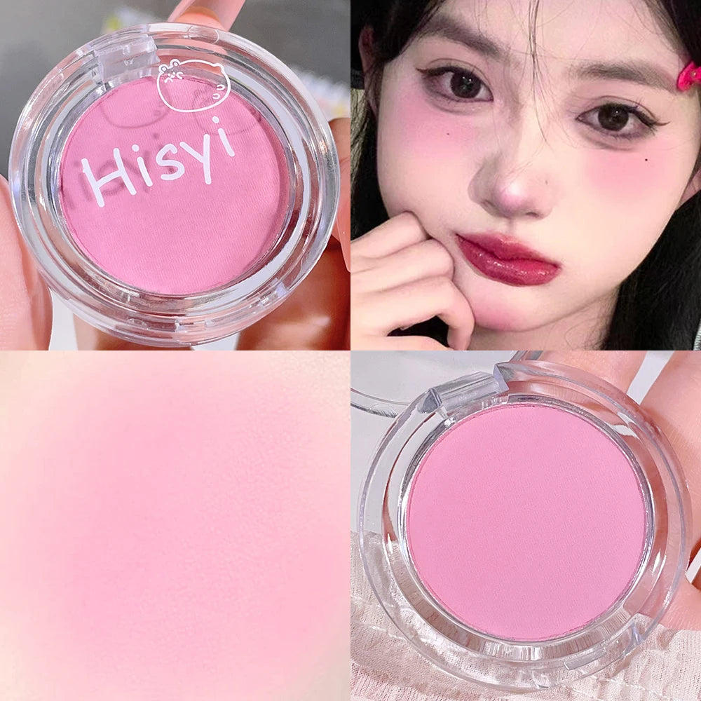 HISYI slightly tipsy blush matte fine flash micro flash natural color makeup pure desire monochrome blush plate