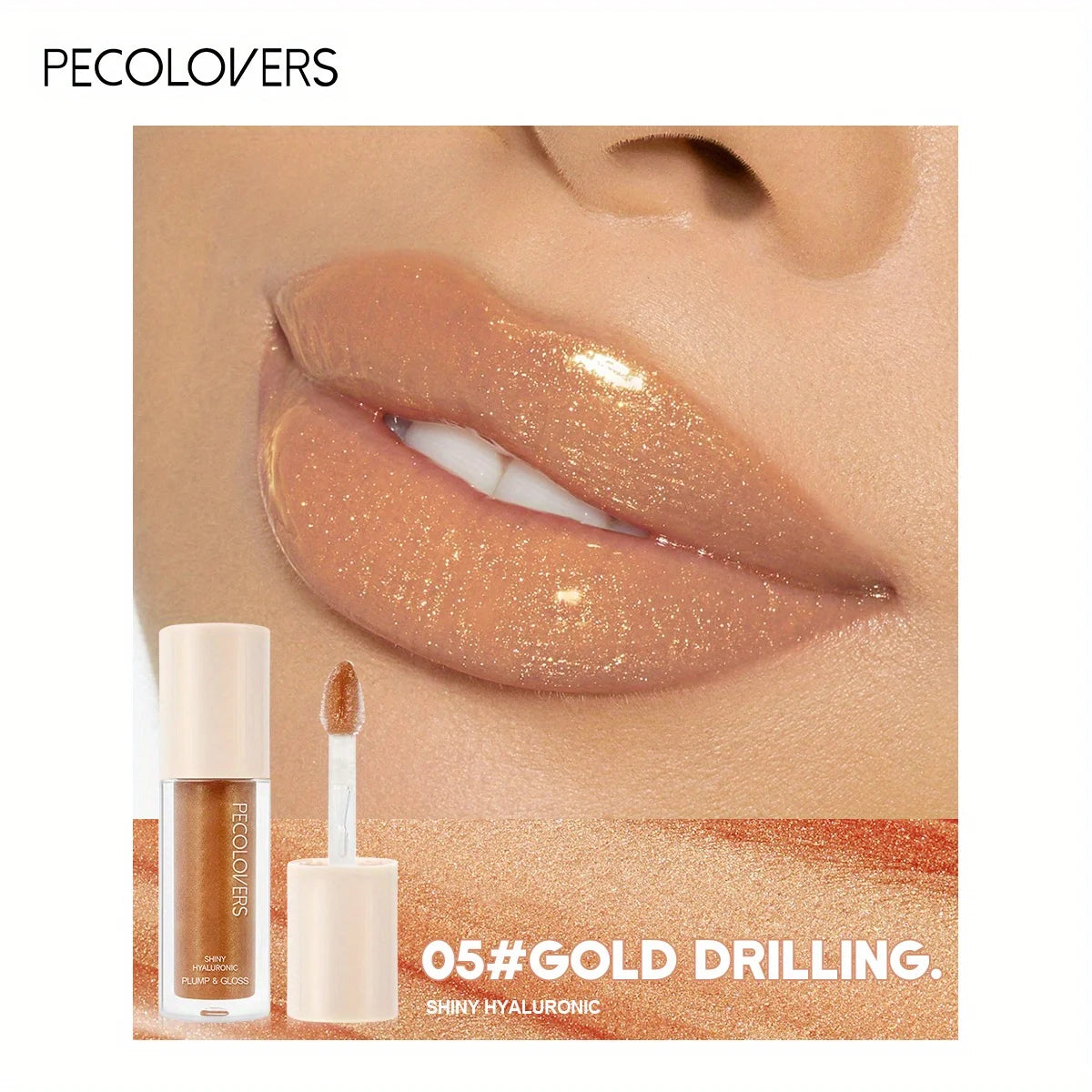Mirror Waterproof Lip Gloss, Moisturizing Glitter Liquid Lipstick Makeup Long-Lasting Shine in Coral, Pink, and Skin Tones