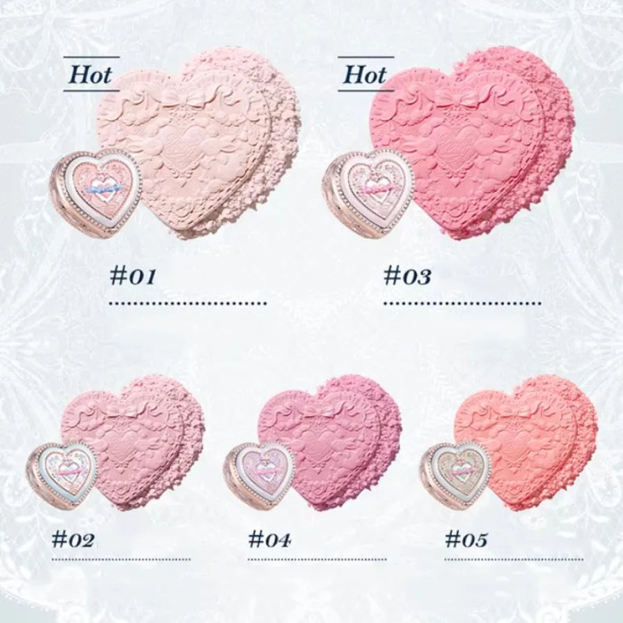 Flowerknows Garden Rose Blush Powder Blusher for Cheeks,Cruelty Free Makeup - Shape,Contour Face for A Natural Matte Finish