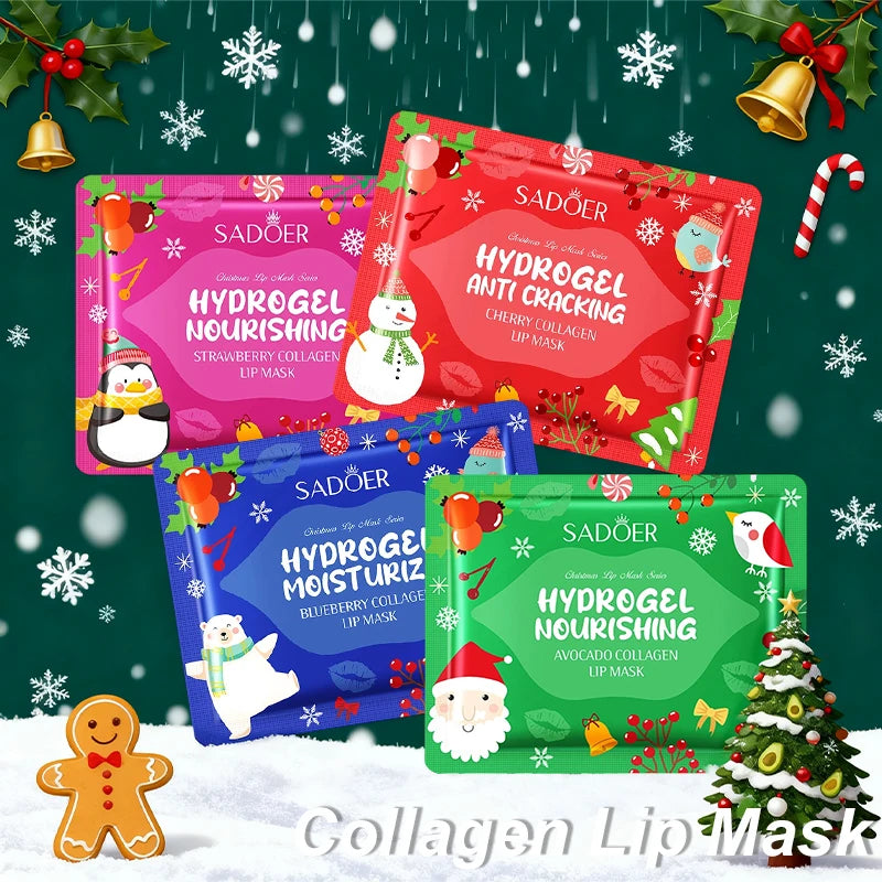 Gel Collagen Lip Mask Crystal Lip Pads For Moisturizing, Anti-Wrinkle, Firms & Hydrates Lips remove lip lines For Christmas
