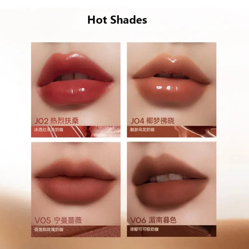 Mistine Lipstick Nude Long Wear Lip Creamy Korean Makeup Matte Lip Glaze Mirror Gloss Lip Jelly Long Lasting 2.9g