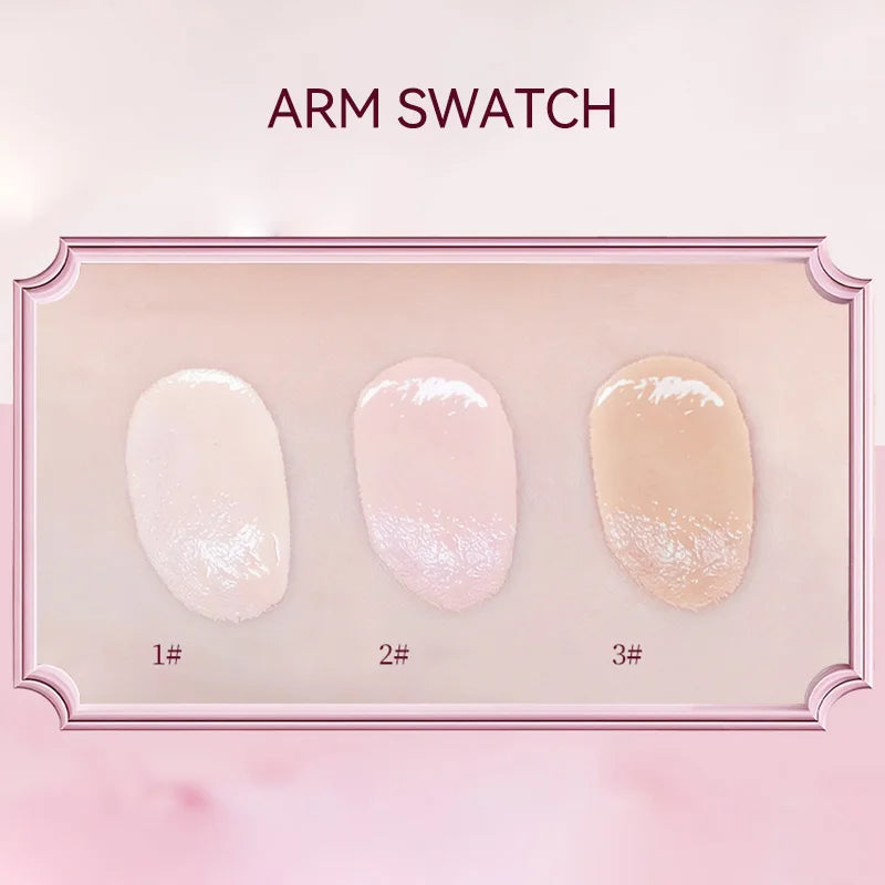 Hua Yin Ji Brightening Concealer, a fair-skinned girl's tender pink look, natural nude makeup, and a natural look,flowers