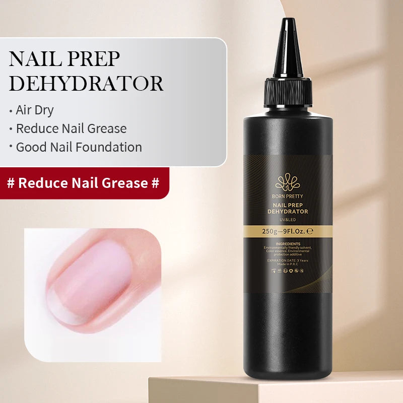 BORN PRETTY 250g Pure Black White Color Gel Nail Polish Semi Permanent Jelly Nude Gel Refilled Package Soak Off UV LED Gel