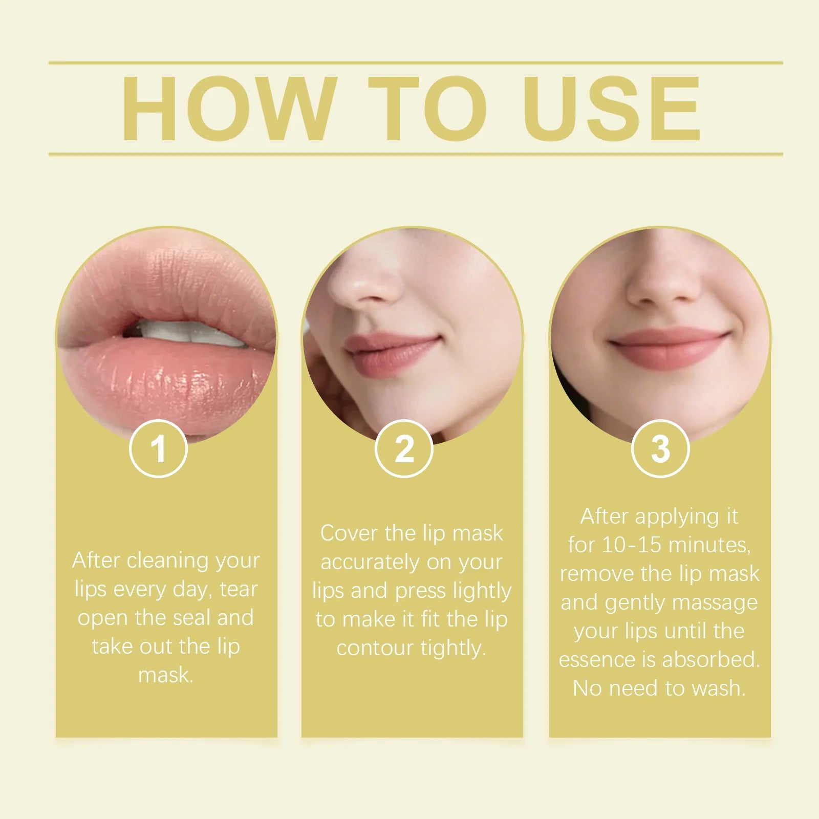 Crystal Collagen Lip Mask Moisturizing Plump Lip Smoothing Repair Reduce Wrinkles Lighten Lip Line Pink Lip Hydrating Lip Patch