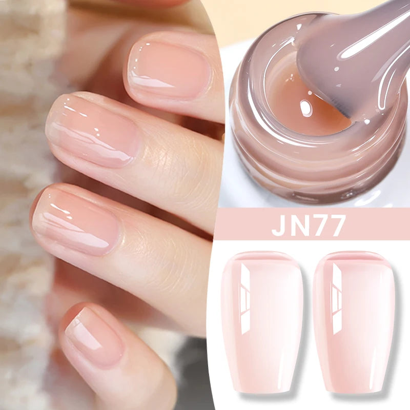 BORN PRETTY 10ml Translucent Color Gel Polish Jelly Nude Autumn Jelly Amber Semi Permanent UV Gel Nail Art Soak Off Gel Varnish