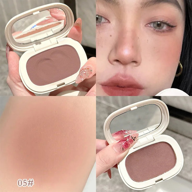 Phantom Bear Single-Color Blush Cream — Mochi Texture, Powder-Free Formula, Low-Saturation, Long-Lasting Natural Matte Finish