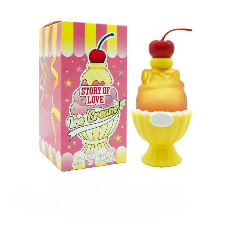 Cute Ice Cream Shaped Perfume For Women, Sweet Fruity Floral Vanilla Fragrance, Long Lasting Eau De Toilette, Unique Gift 50ml