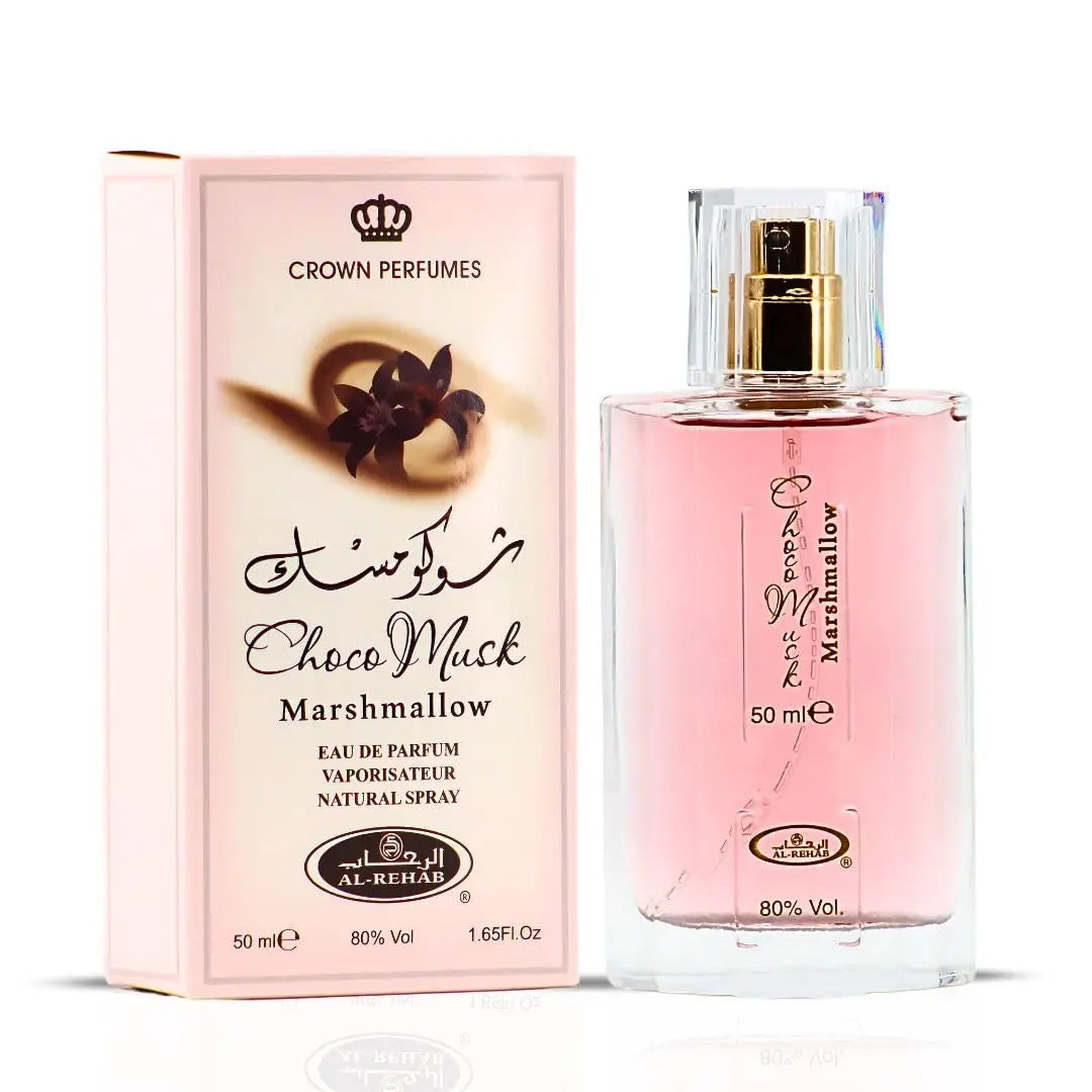 Al-Rehab Choco Musk Marshmallow Eau de Parfum for Women - 50ml (1.65 oz) | Gourmand Perfume with Strawberry, Marshmallow & Cocoa