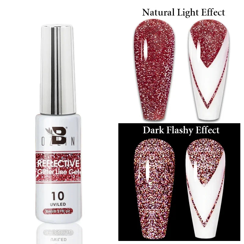 AWStorG 7.5ml Crimson Velvet Cat Eye Magnetic Gel Nail Polish Shiny Ruby Red Cat Eye Gel Soak Off UV Semi-Permanent Nail Art