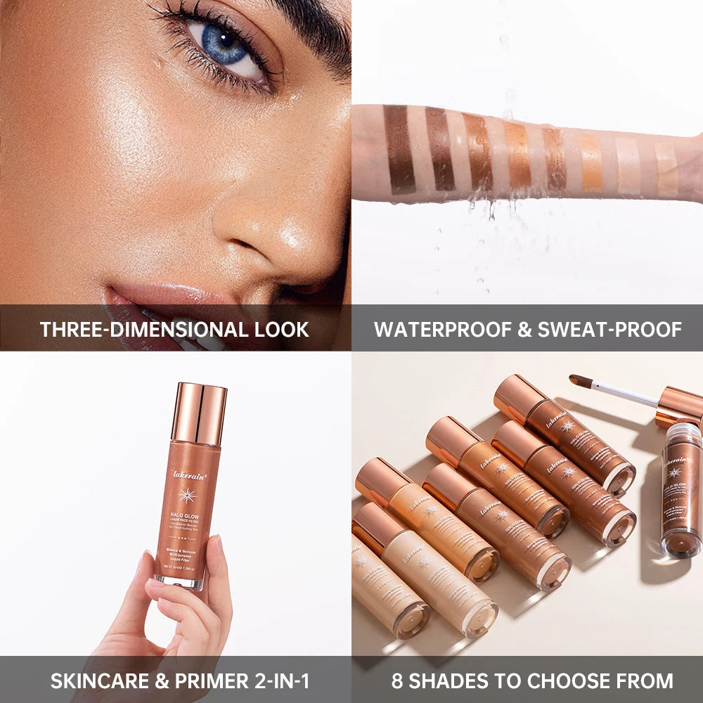 Bronzer Facial Gloss Liquid Highlighter Permanent Setting Contouring Liquid Moisturizes Soothes Long-lasting Effect Face Filter