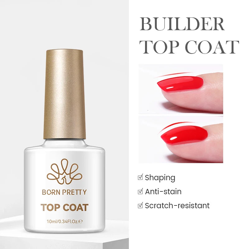 BORN PRETTY Jelly Nude Gel Nail Polish 10ml Light Pink Peach Translucent Color UV Light Cure Gel Varnish Nail Art DIY at Home