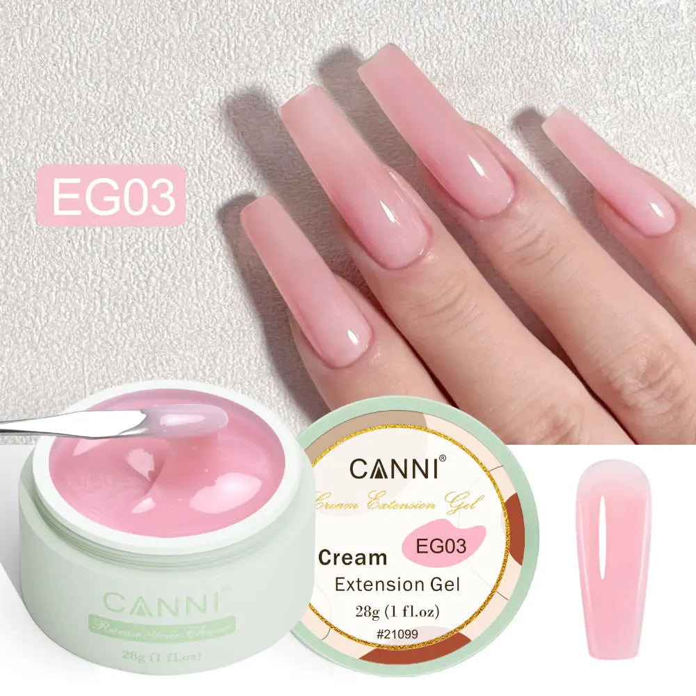CANNI TPO FREE 28g Creamy Extension Gel 12 Colors French Jelly Nude UV LED Soak Off Jelly Nail Sculpture Extension Gel Lacquer