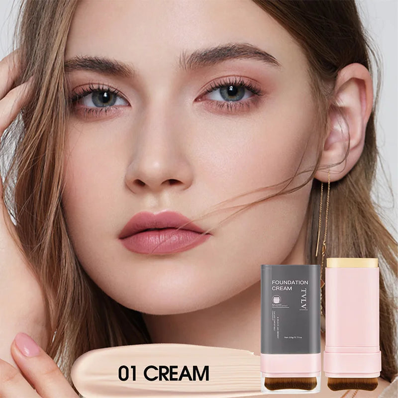 TVLV Concealing Foundation Stick with Built-In Brush - Waterproof