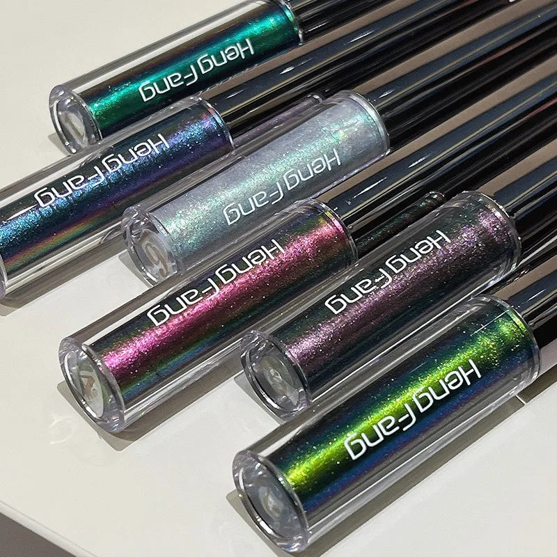 Chameleon Liquid Eyeshadow Eyeliner Sparkling Liquid Eye Shadow Metallic Shining Eye Shadow Liner Makeup Green Purple Silvery
