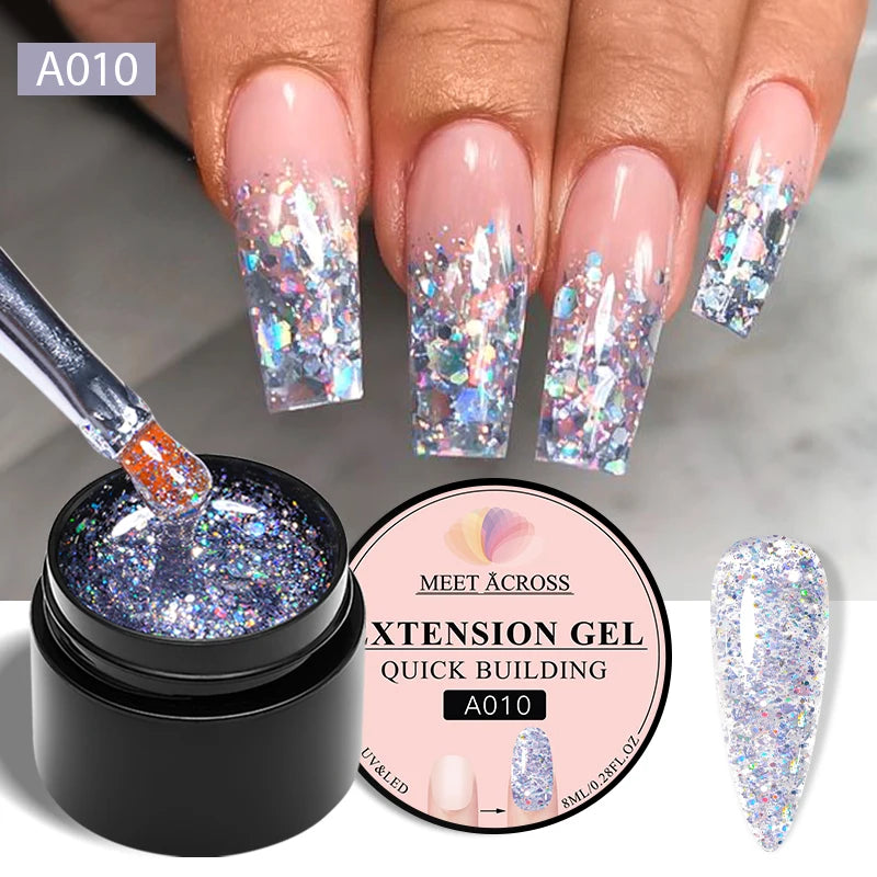 Milky White Nail Extension Gel Clear Nude Building UV Gel For Nails Finger Extensions Form Tips French Nails Manicure Nail Art