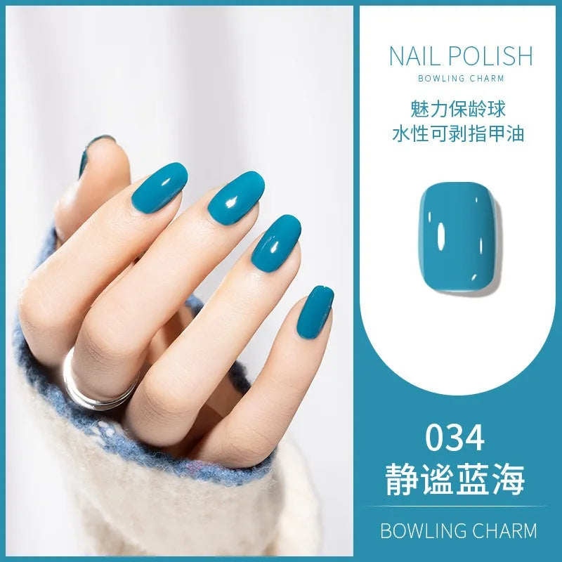 40 Colors New Nail Polish for Summer Water-based Quick Drying Tearable Nail Art Semipermanent Monochrome No Baking Lamp Varnish