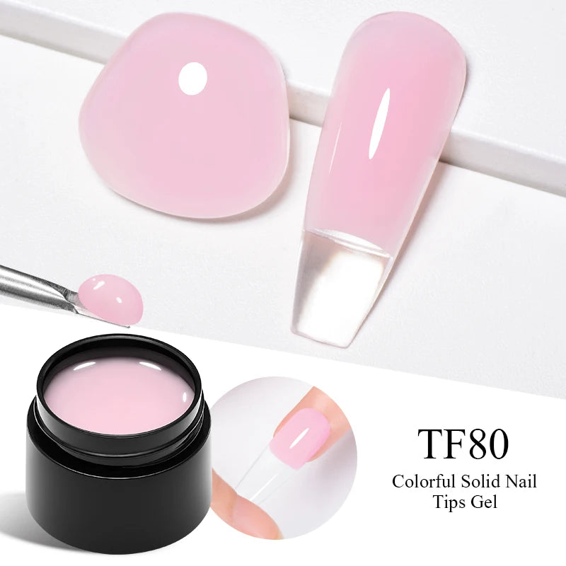 Milky White Nail Extension Gel Clear Nude Building UV Gel For Nails Finger Extensions Form Tips French Nails Manicure Nail Art