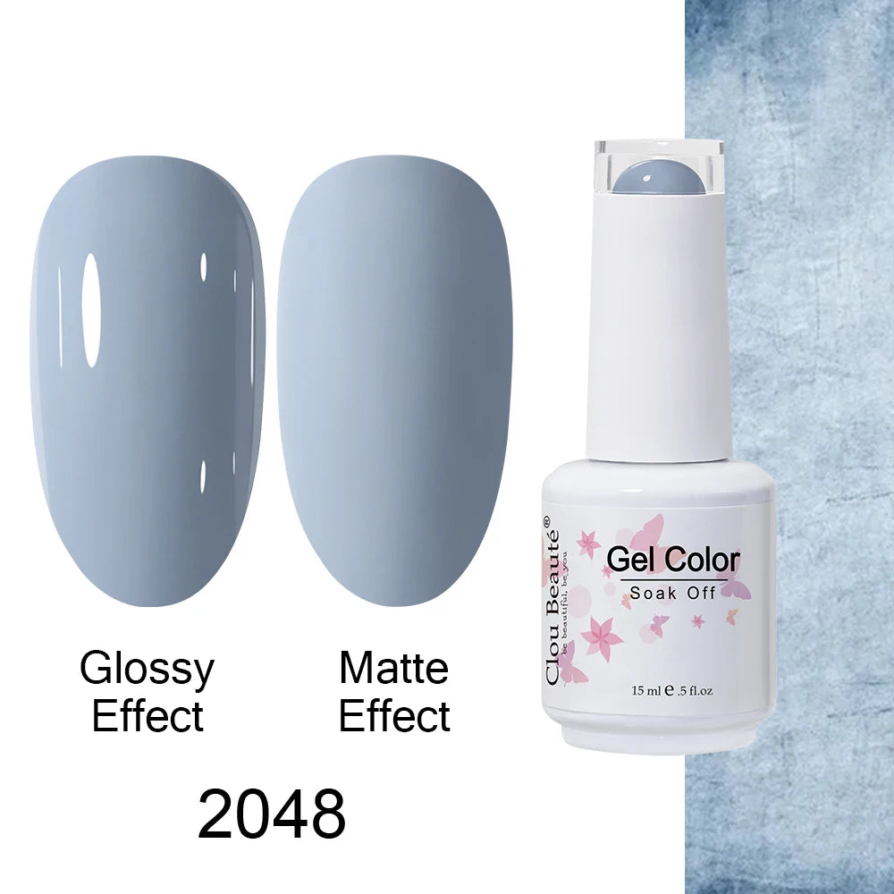 Clou Beaute Royal Blue Color Winter Trendy Semi Permanent Nail Art Manicure Varnishes Gel Nail Polish Hybrid Base Gel Top Coat