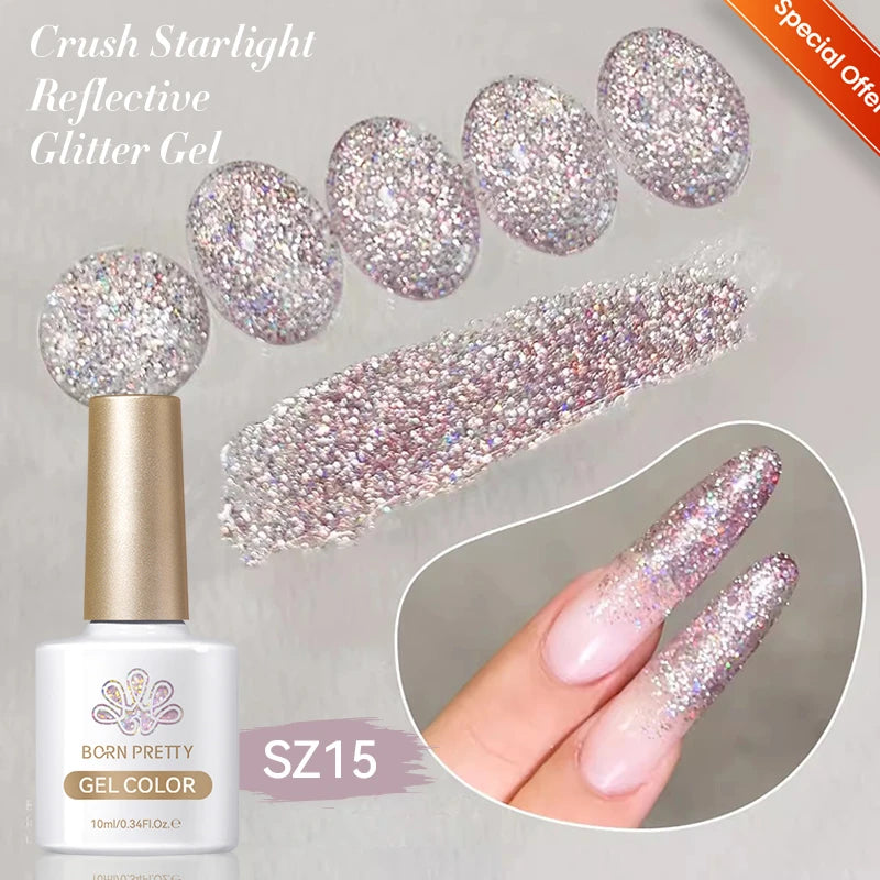 BORN PRETTY 10ml Translucent Color Gel Polish Jelly Nude Autumn Jelly Amber Semi Permanent UV Gel Nail Art Soak Off Gel Varnish