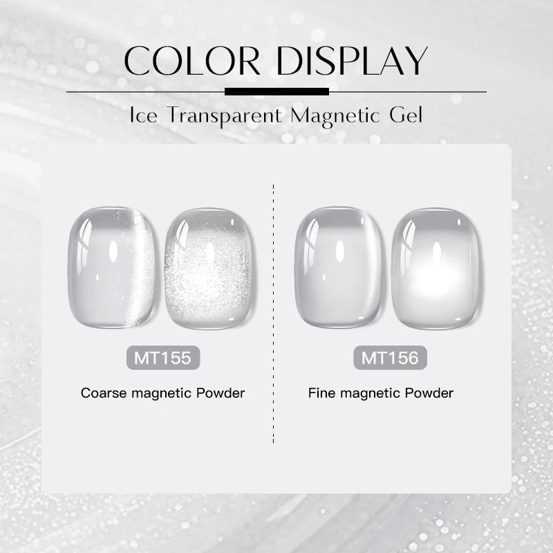 7ML Ice Transparent Glass Bead Moonlight Cat Eye Magnet Gel Nail Polish Jelly Ultra Shine Glitter Semi Permanent Soak Off UV Gel