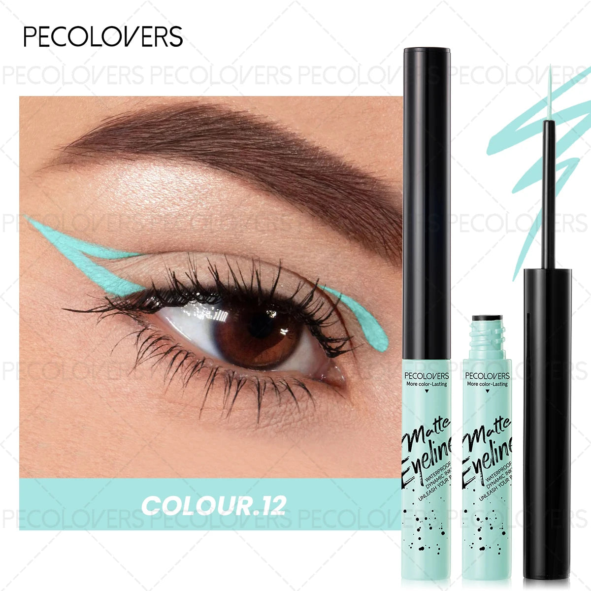 1PC Colorful Liquid Eyeliner, Waterproof, Precise Line, High Color Payoff, Quick Drying, Perfect for Christmas and Holiday Party