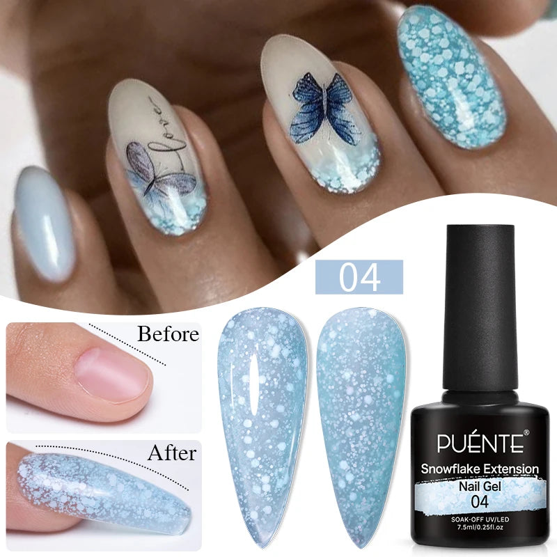 PUENTE 7.5ML Nude Shade Ceramic Cat Eye Gel Nail Polish Shiny Moonlight Cat Eye Gel Soak Off UV Semi-Permanent Nail Art Varnish
