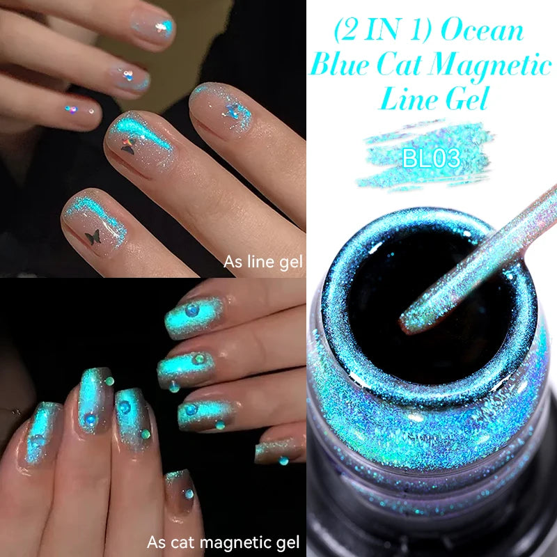 LILYCUTE 5ML Metallic Painting Liner Gel Nail Polish Super Bright Gold Silver Mirror Drawing Gel Semi Permanent Line French Nail