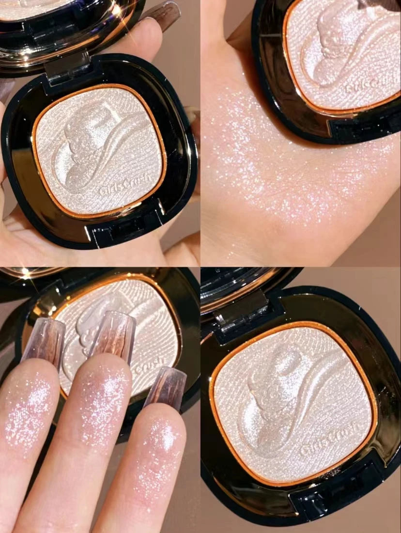 GirlsCrush Denim Series Highlight Brightening Highgloss Water Gloss Submissive Shimmer Eye Nose Powder Cosmetics 5.5g