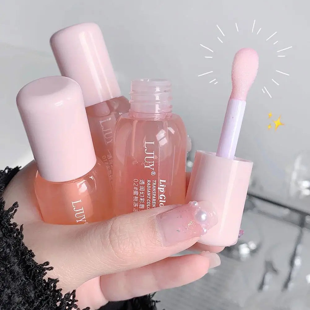 Moisturizing Lip Oil - Hydrating Transparent Jelly Lip Balm