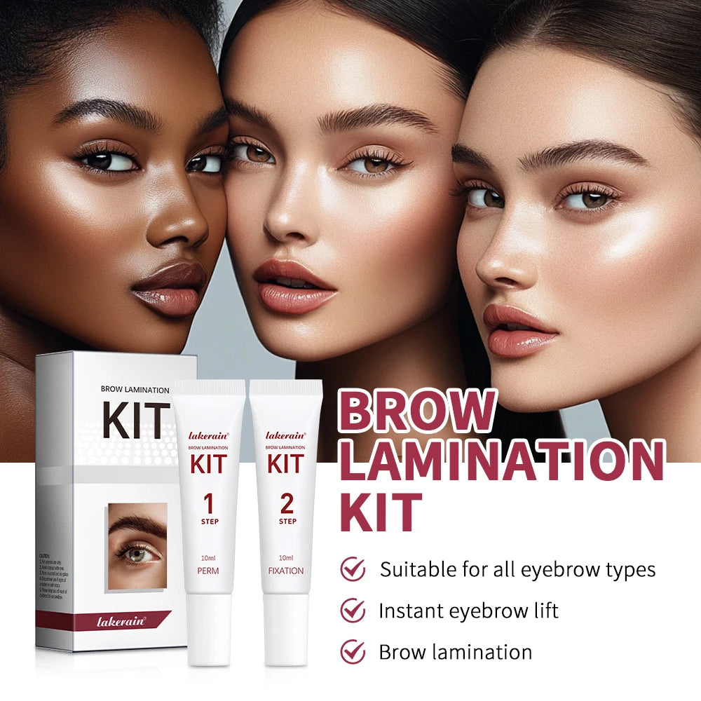 Brow Lamination Kit Semi-Permanent Lash & Brow Fixation Lash Perming Set for Eyelashes Brow Lift Perm Fixation Tube Set Makeup