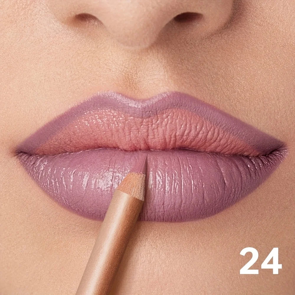 Waterproof Matte Lip Liner, Long Lasting High Pigment Lip Pencil, Smooth Precise Lip Contour for Women