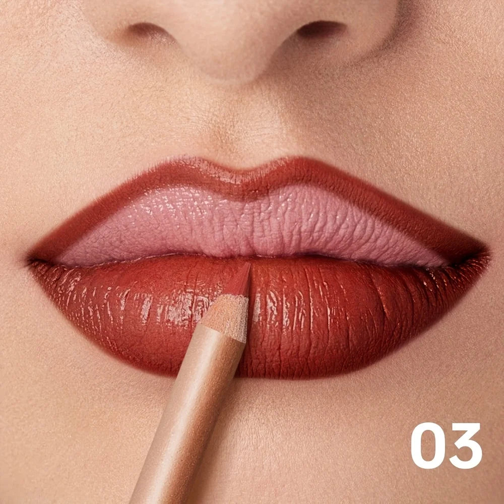 Waterproof Matte Lip Liner, Long Lasting High Pigment Lip Pencil, Smooth Precise Lip Contour for Women