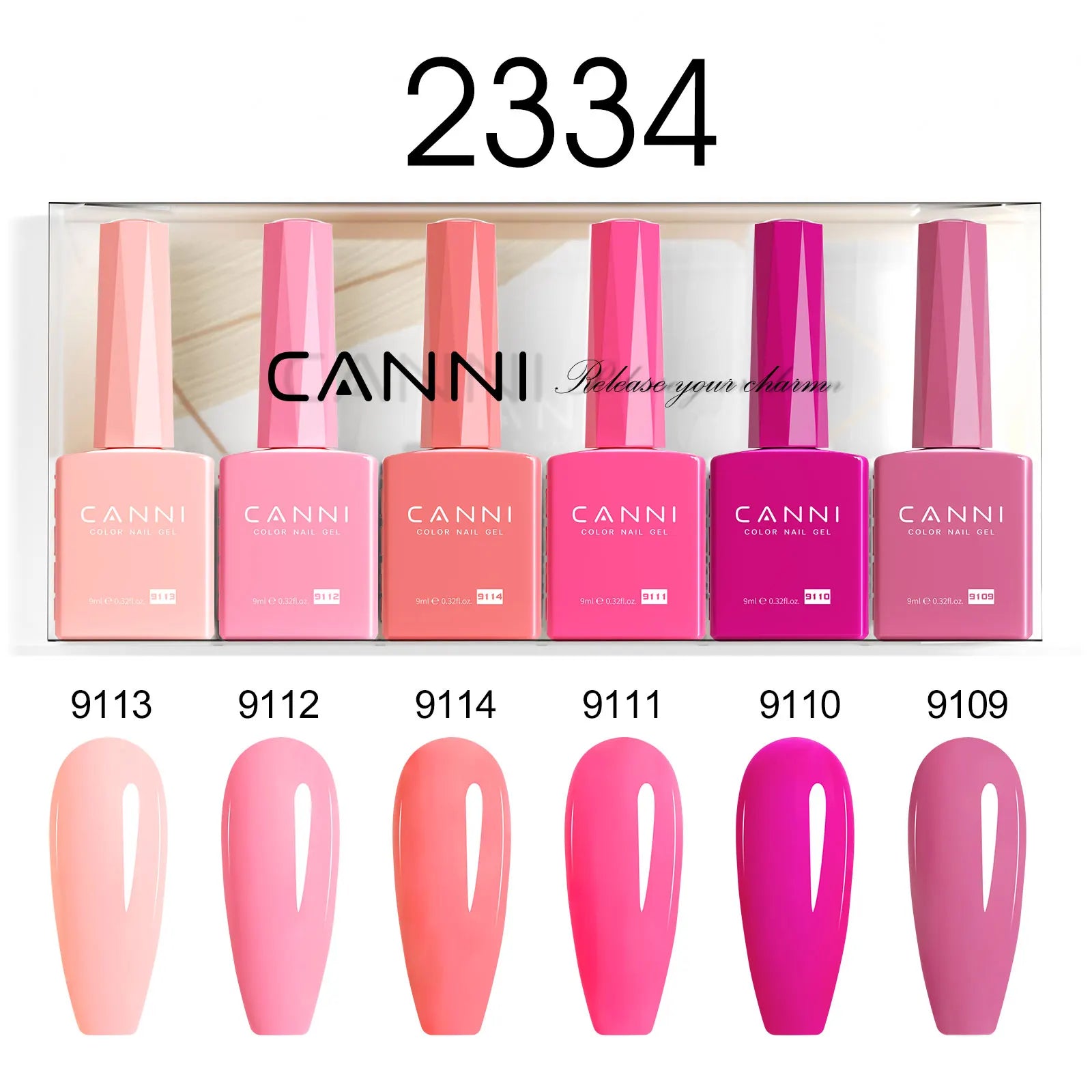 6pcs*9ml CANNI HEMA FREE Nail Gel Polish Set Gorgeous Color Semi Permanent Pigmented Painting Gel Soak off UV LED Gel Nails Kit