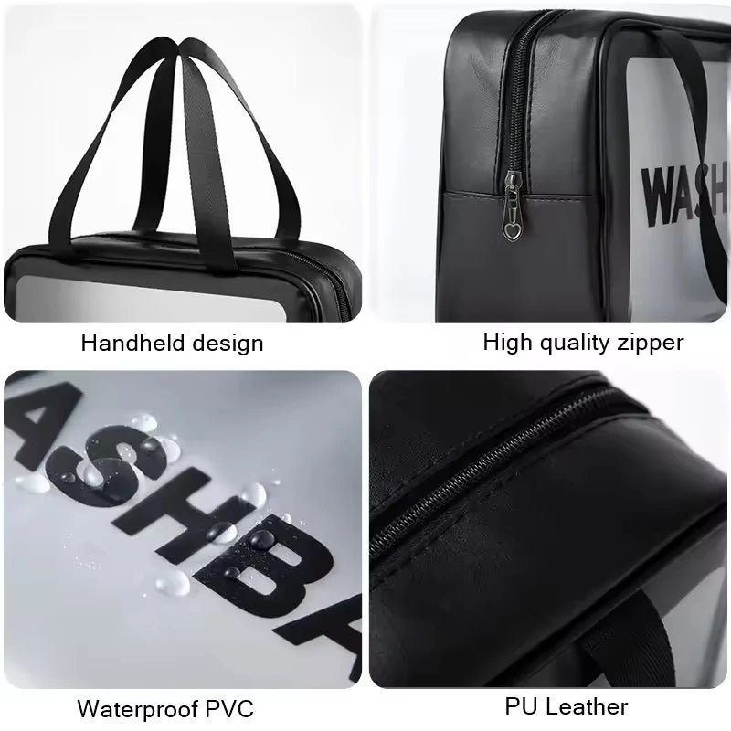 Portable Travel Wash Bag Female Transparent Waterproof Makeup Storage Pouch Large Capacity Cosmetic Organizer Beauty Women Case