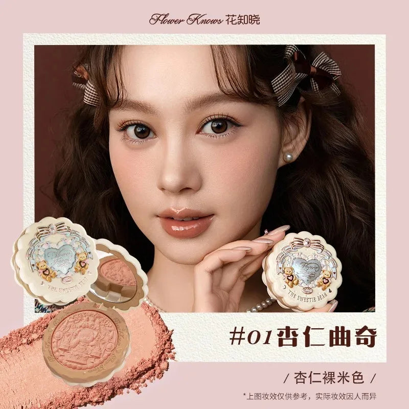 Flower Knows Moonlight Mermaid Cheek Blush Powder Gradient Blusher in Matte Finish Vegan Cruelty Free Private Label Makeup