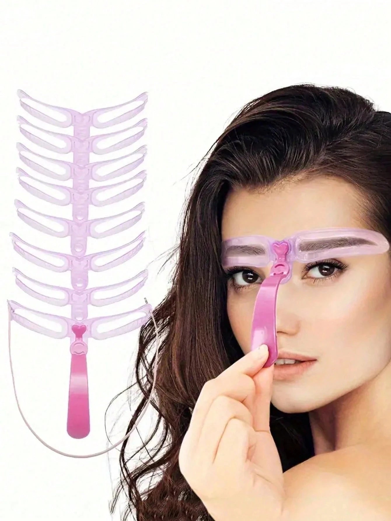 8-In-1 Reusable Eyebrow Template Set, Eyebrow Template Tool, Eyebrow Makeup Model Tool And Accessories