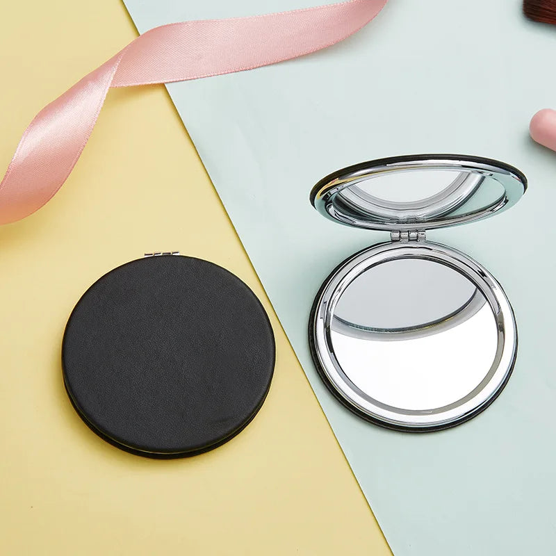 Portable Mini Makeup Mirror Compact Pocket Handheld Mirror 10x Magnifying Double Sided Makeup Mirror Travel Beauty Cosmetic Tool