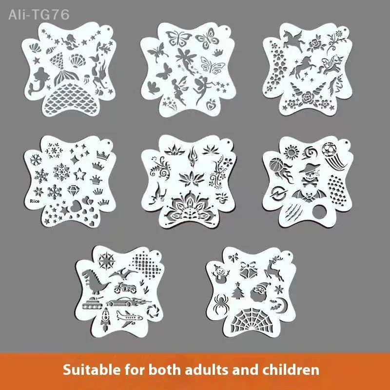 Professional Face Paint Stencils for Body Art Reusable Templates Easy to Use for Adults And Kids Party Makeup Tools