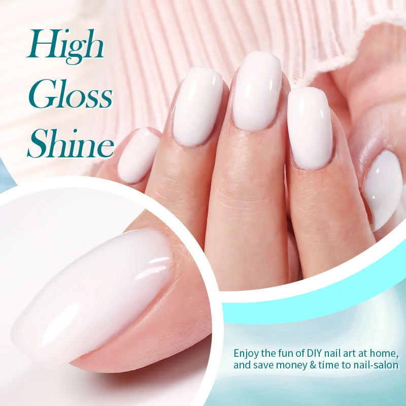 BORN PRETTY Milky Jelly Rubber Base Gel for Gel Nail Polish 15ml Russian Self-leveling Nude Color Soak Off Semi Permanent UV Gel