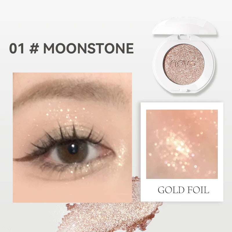 Single Glitter Eyeshadow, Lightweight Glitter And Matte Eyeshadow, Long Lasting, Smudge Proof, Shimmer Eyeliner And Blush Look