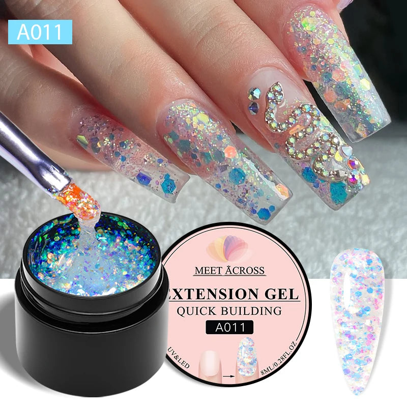 Milky White Nail Extension Gel Clear Nude Building UV Gel For Nails Finger Extensions Form Tips French Nails Manicure Nail Art