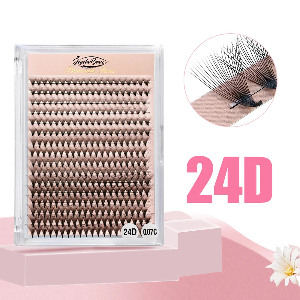 Goddess Premade Volume Fans 4D 5D 6D 7D 8D 10D 12D 14D 16D 20D Individual Lashes Extension Pointy Stem 320 Fans  Faux Mink