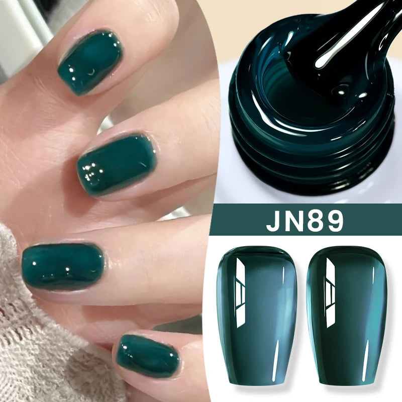 BORN PRETTY Milky White Jelly Nude Gel Nail Polish 10ml White Translucent Soak Off Gel Vernis Semi Permanent Need UV Light Cure