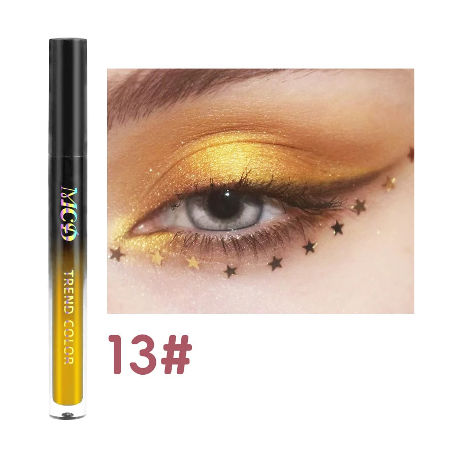 13-Shade Waterproof Liquid Eyeshadow Palette - High Shine  Long-Lasting & Smudge-Proof Makeup Set for Glamourous Looks glitter